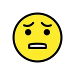 Anguished Face SVG Icon
